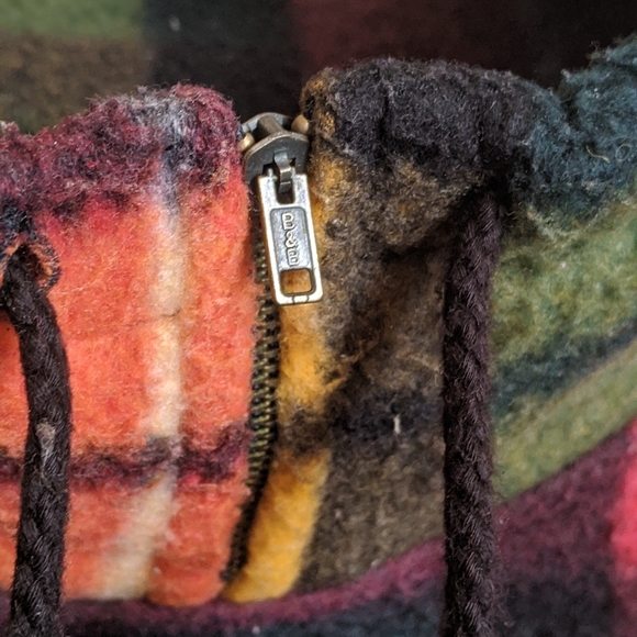 Vintage 90s Limited Multicolor Plaid Longsleeve Half-Zip Fleece Pullover - Picture 8 of 16